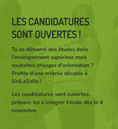 Admission en rentrée décalée