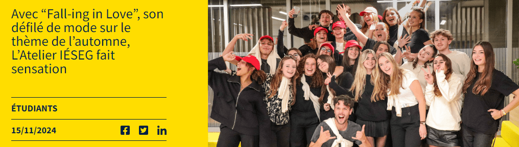  Avec “Fall-ing in Love”, son défilé de mode sur le thème de l’automne, L’Atelier IÉSEG fait sensation