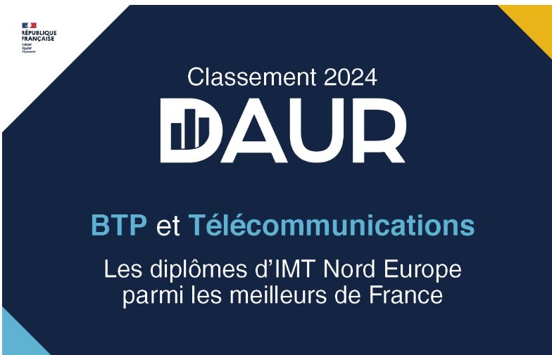 BTP et Télécommunications : les diplômes d’IMT Nord Europe parmi les meilleurs de France (DAUR 2024)