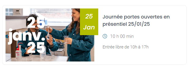 Journée portes ouvertes en présentiel 25/01/25