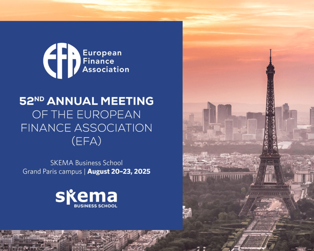 SKEMA accueillera la 52e édition de la conférence annuelle de l’European Finance Association du 20 au 23 août 2025