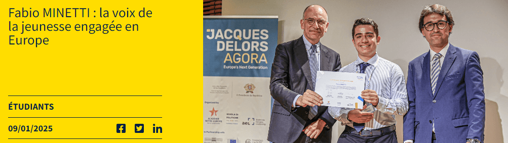 Fabio MINETTI : la voix de la jeunesse engagée en Europe