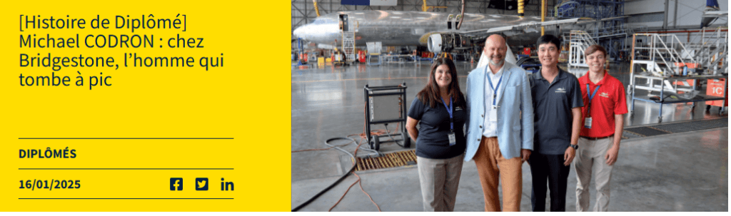 [Histoire de Diplômé] Michael CODRON : chez Bridgestone, l’homme qui tombe à pic