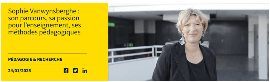 Sophie Vanwynsberghe : son parcours, sa passion pour l’enseignement, ses méthodes pédagogiques