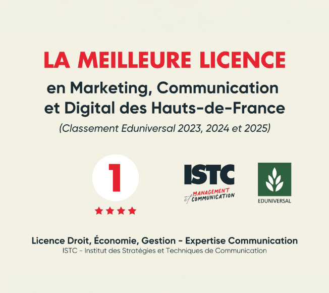 L&rsquo;ISTC, une nouvelle fois élu MEILLEURE LICENCE des Hauts-de-France !