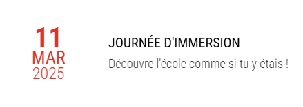Journée d&rsquo;immersion ce mardi 11 mars 2025