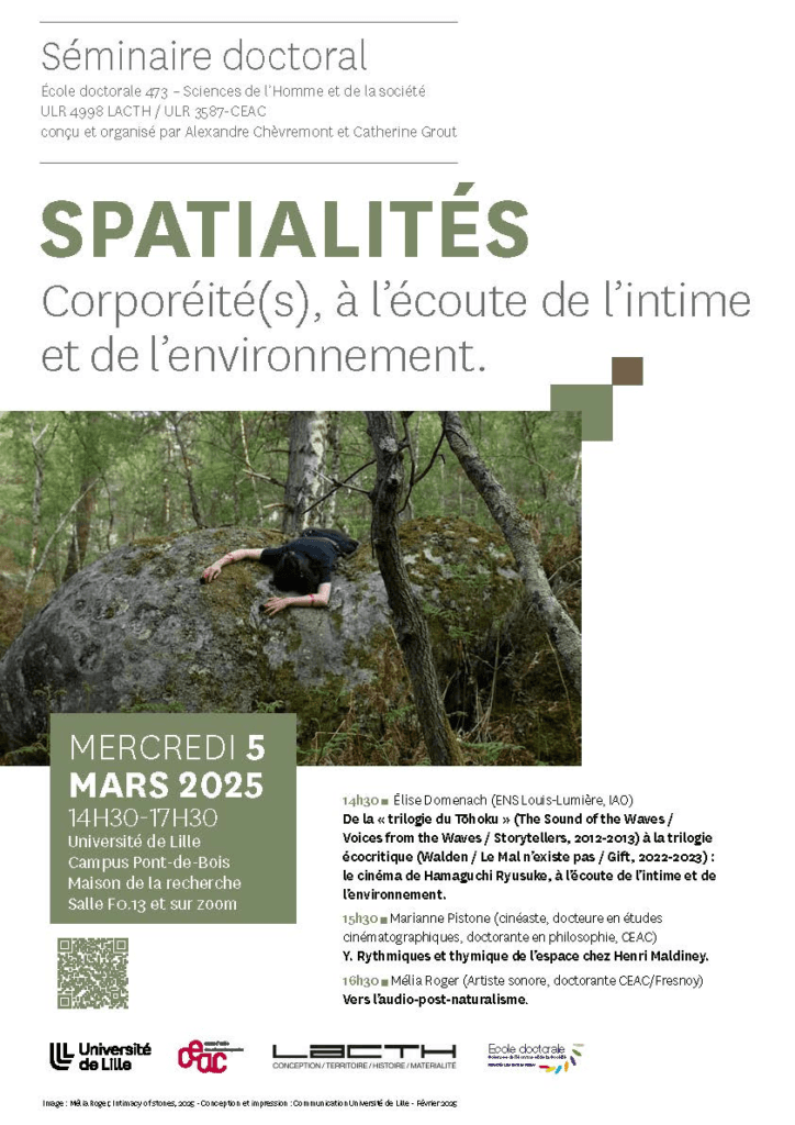Séminaire doctoral transversal – Spatialités, 5 mars 2025