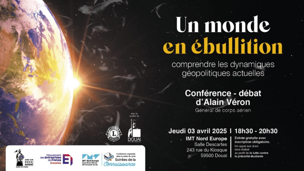 « Un monde en ébullition : comprendre les dynamiques géopolitiques actuelles, participez à la Soirée de la Connaissance 2025 !