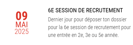 6E SESSION DE RECRUTEMENY