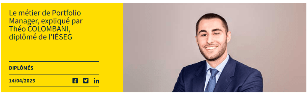 Le métier de Portfolio Manager, expliqué par Théo COLOMBANI, diplômé de l’IÉSEG  
