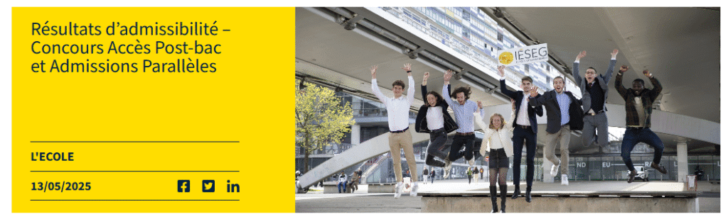 Résultats d’admissibilité – Concours Accès Post-bac et Admissions Parallèles