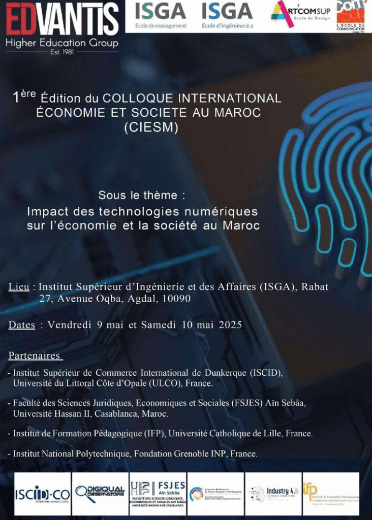 Colloque International « Économie et Société au Maroc » les 9 et 10 mai