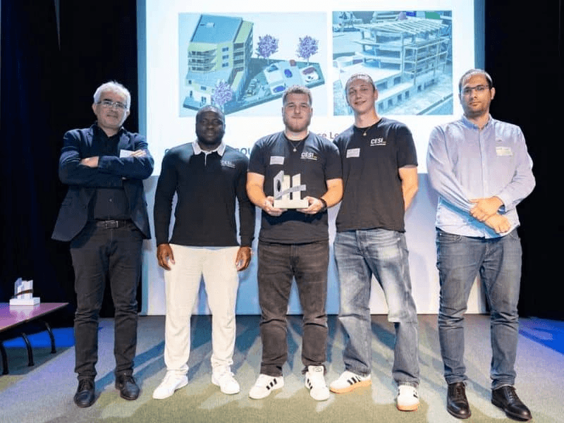 Nos étudiants remportent la 2ᵉ place de la catégorie SUP au concours Les Génies de la Construction