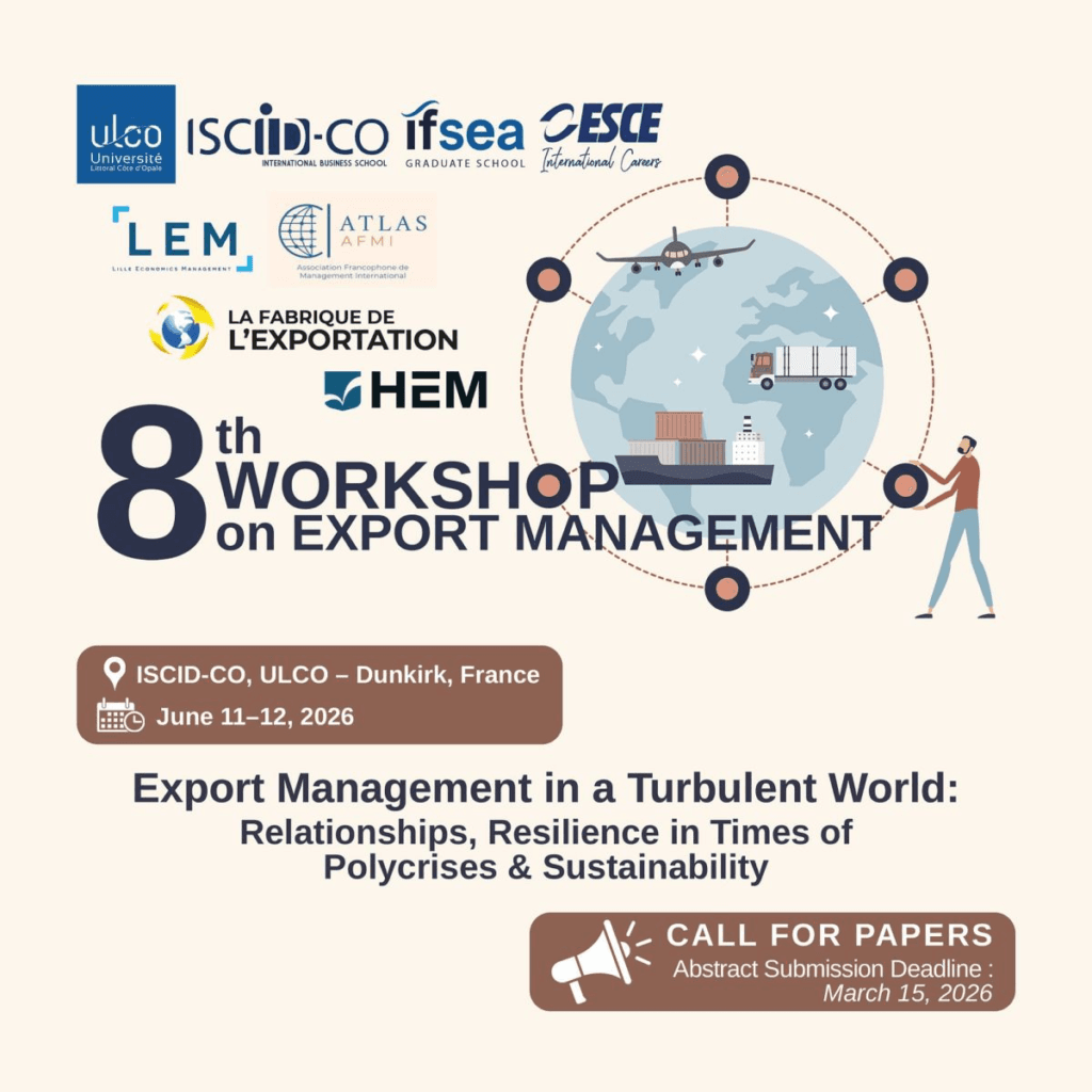 8th Workshop on Export Management (Call for Papers – deadline : March 15, 2026)