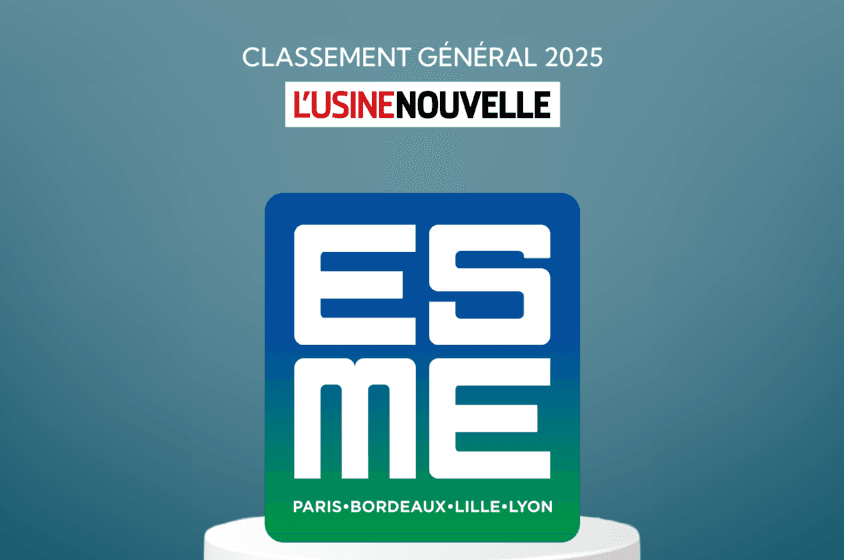 L’ESME dans le top 3 du classement L’Usine Nouvelle 2025 des meilleures écoles d’ingé post bac généralistes !