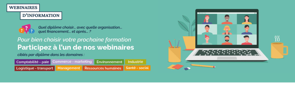 Participez à nos webinaires d’information par diplôme !