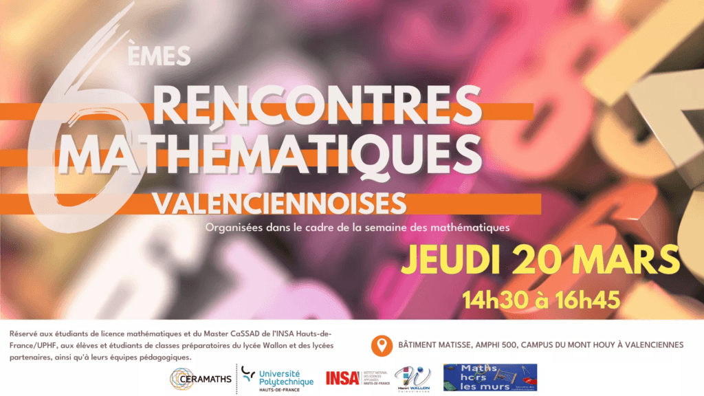 6èmes Rencontres mathématiques Valenciennoises