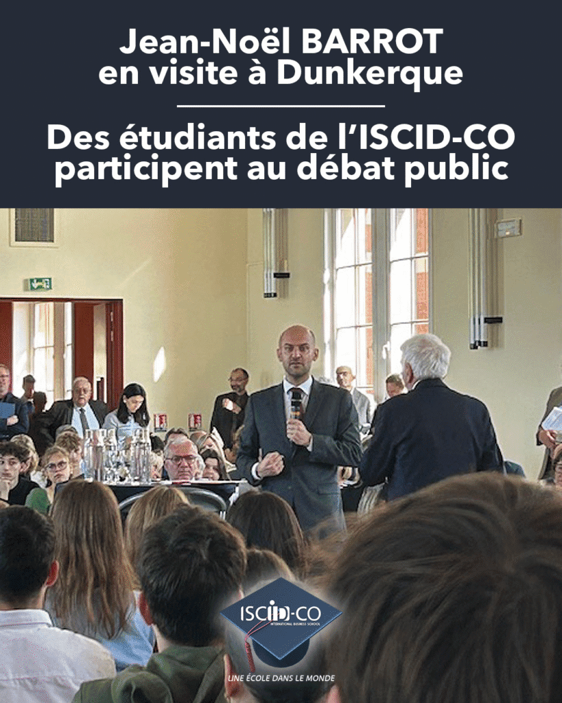 Des étudiants de l’ISCID-CO participent au débat public avec Jean-Nöel BARROT