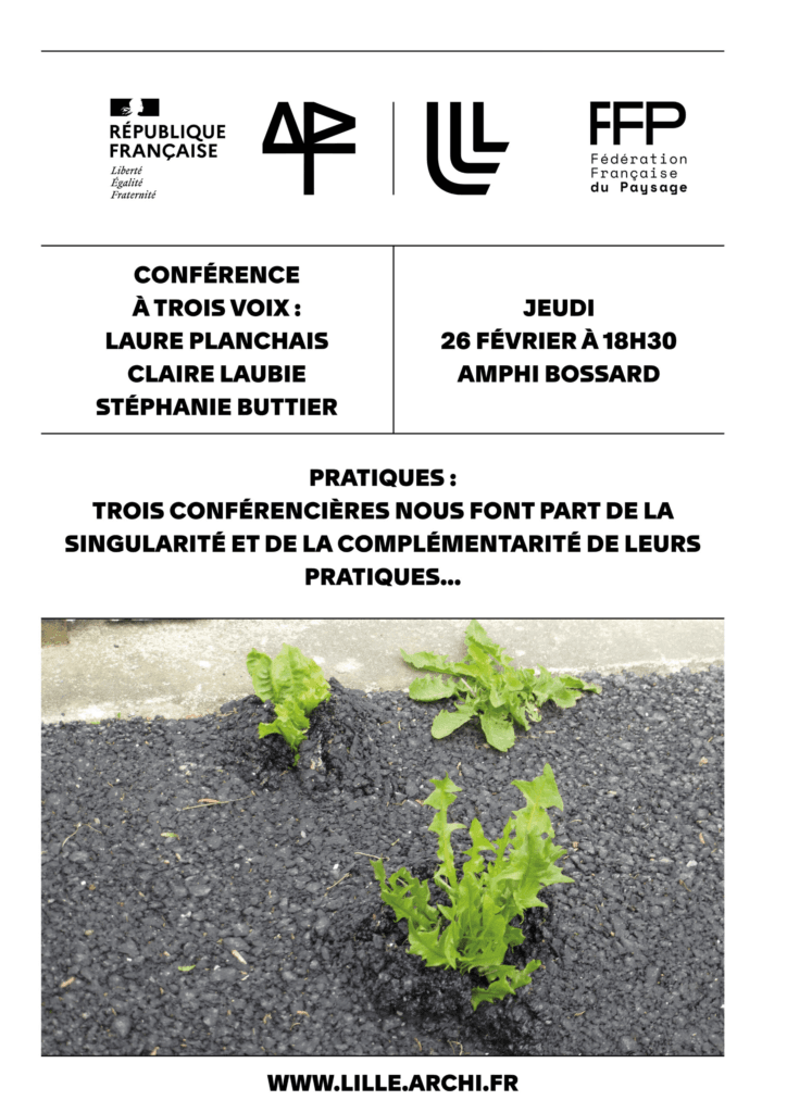 Jeudi 26 février – Conférence de Paysage à 3 voix