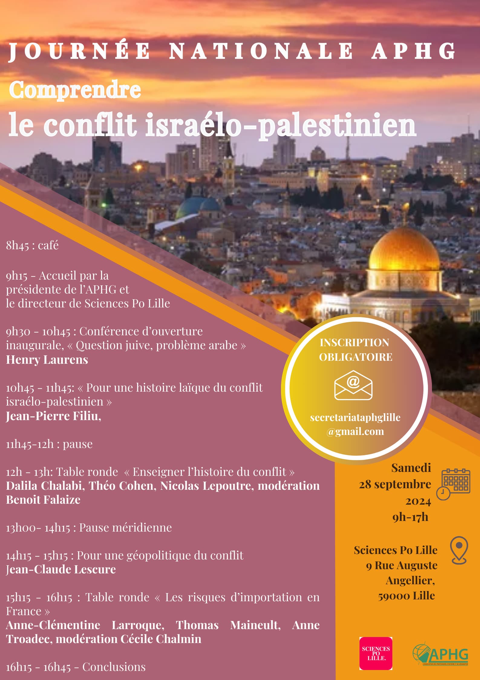 Journée d’étude « Comprendre le conflit israélo-palestinien »